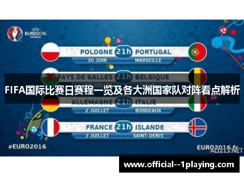 FIFA国际比赛日赛程一览及各大洲国家队对阵看点解析 FIFA国际比赛日赛程一览及各大洲国家队对阵看点解析